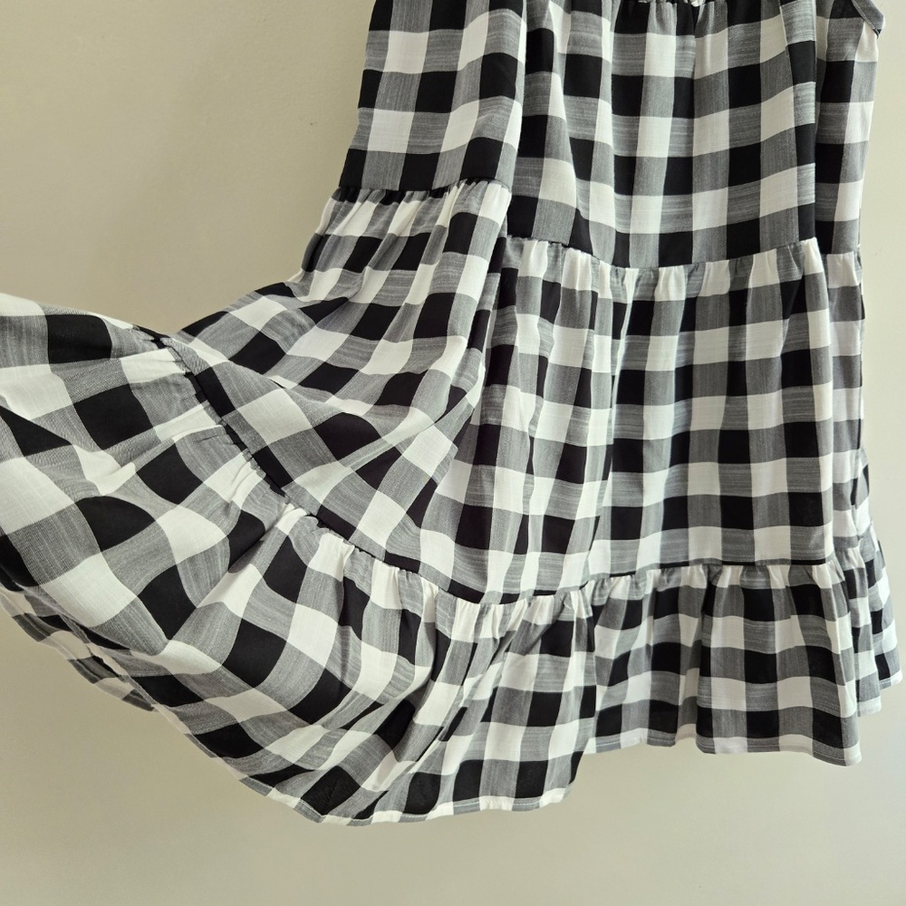 Gingham Ruffle Mini Dress - Picture 9 of 10
